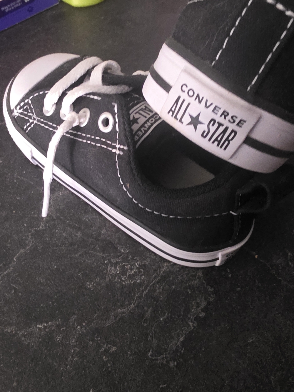 Converse Kids Black and White Low Top Sneakers